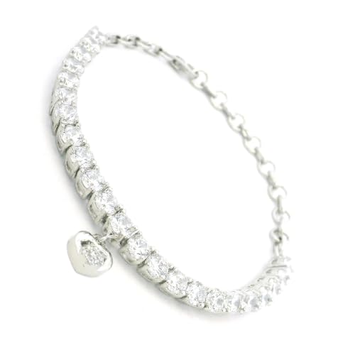 Image of 925 Sterling Silver Adjustable Bracelet for Women | Heart Link, Infinity, Leaf & Floral Inspired Design | Elegant Daily Wear Fashion Jewellery Gift for Girls & Women