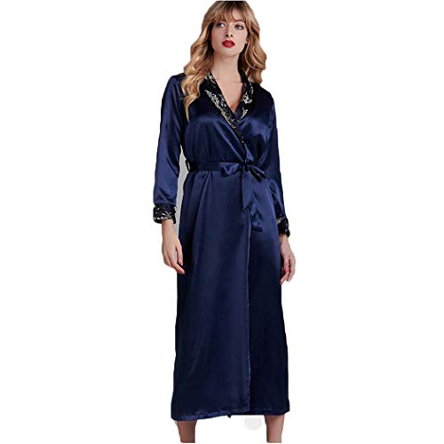 Pyjama en soie avec peignoir de bain à revers imprimé de luxe