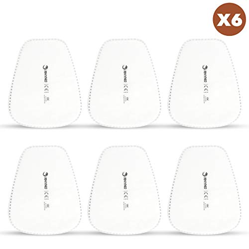 Filtros para Protector Antipolvo RHINO x6 Filtro Algodón Particulado para Protección de Pintura, Semi-Máscaras Antipolvo y Compatibles con otras marcas