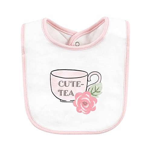 Image of Hudson Baby Unisex Baby Cotton Bibs, Girl Whimsical Dog, One Size