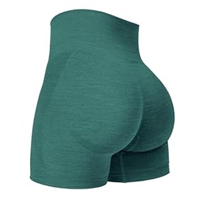 YEOREO Seamless High Waisted Shorts for Women Smile Contour Biker Shorts Gym Yoga Workout