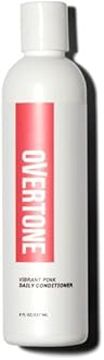 OVERTONE Haircare Daily Conditioner - 8 oz Semi-Permanent Daily Conditioner w/Shea Butter & Coconut Oil - Maintain Existing Shade w/Cruelty-Free Hair Color (Vibrant Pink)