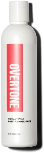 OVERTONE Haircare Daily Conditioner - 8 oz Semi-Permanent Daily Conditioner w/Shea Butter & Coconut Oil - Maintain Existing Shade w/Cruelty-Free Hair Color (Vibrant Pink)