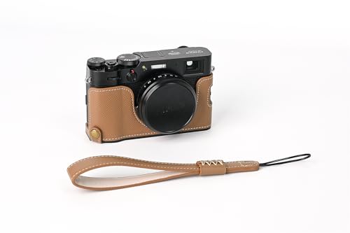 Funda semicuero para cámara Fujifilm X100V color marrón miniatura 4