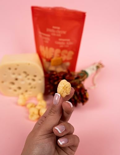 PUFFINS - Knuspriger Käse Keto Snack - Goudakäse - 100% Käse - Ohne Zucker, Kohlenhydrate - Protein Snack - Glutenfrei, Viel Eiweiß - mit Chilli - 4x50g