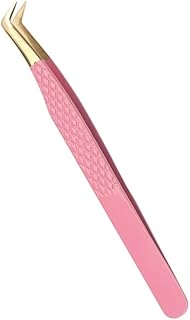 Fiber Tips Volume Lash Tweezers for Professional Eyelash Tweezers Lash Tweezers for Eyelash Extension L Shape Volume Tweezers for Eyelash Extension False Lash