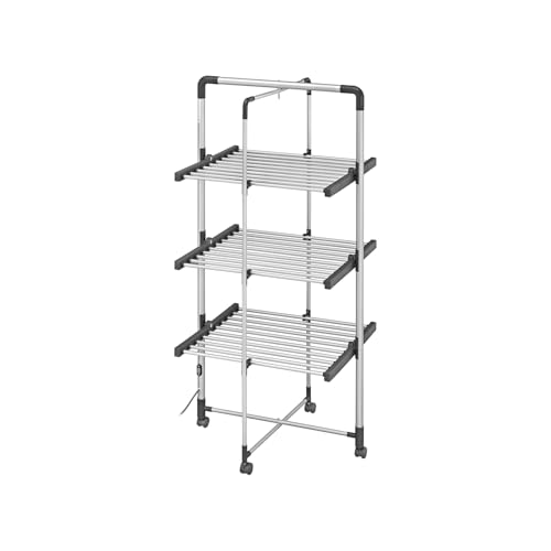 Wintem Étendoir électrique à 3 étages Pliable 300 W – Séchoir à Linge Vertical Rapide, Efficace pour Maison, Balcon, économie d'énergie, Design Peu encombrant, Structure Robuste et Durable