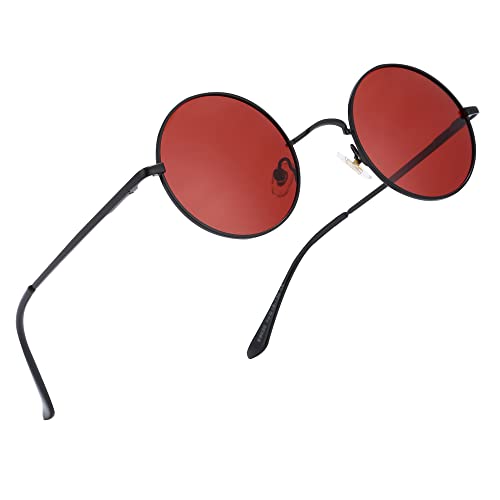 Image of Retro Small Round Polarized Sunglasses for Men Women Circle Hippie Style Sun Glasses