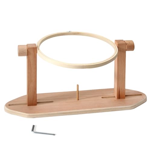 Soporte de bordado portátil de madera ajustable para coser en el sofá 6