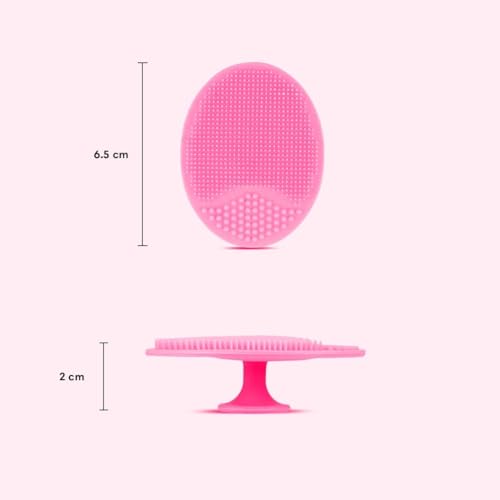 Image of Episkey Silicone Face Scrubber Exfoliator, Soft Face Brush, Facial Cleansing Brush, Acne Blackheads Removing, Acne Pore Pad for Deep Cleaning Skin Care for Girls & Women's (FS-PINK)