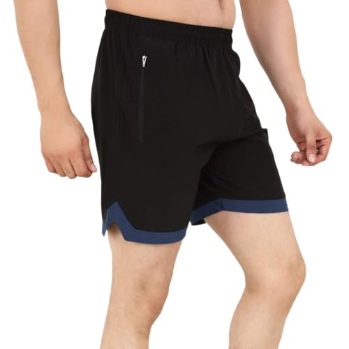 Image of Sports Shorts for Men, Athletic Running & Gym Shorts with Zip Pocket, Regular Fit Training Shorts
