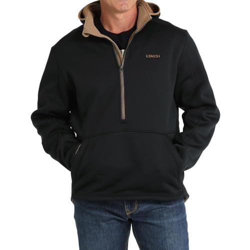 Cinch Mens Black Sherpa Lined Hoodie
