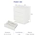Nightstand Set of 2 LED Nightstand with 3 Drawers,Modern High Gloss Bedside Table, Wooden Smart Side Table End Table with LED Lights Strips for Bedroom Furniture, White