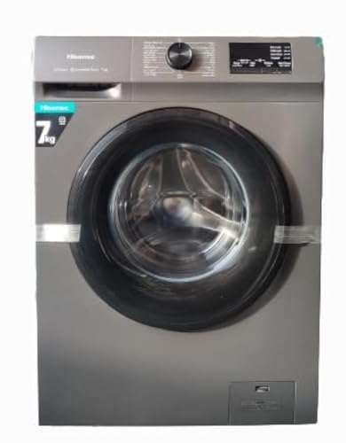 Hisense 7Kg Front Loading Washing Machine 1200 RPM, With Pause & Add, Drum Clean, Silver Color, Model WFVB7012MT -1 Years Full Warranty.
