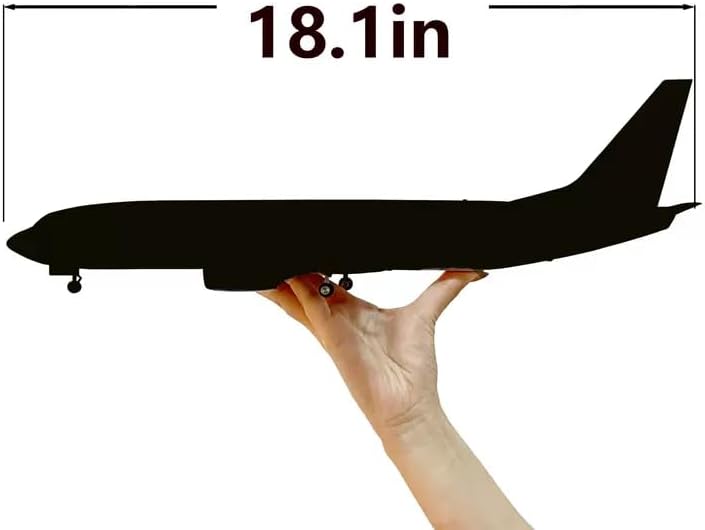 1/150 Scale B737 Model Airplane 18 Inches Long B737 Aircraft with LED Lights and Airport Scene Accessories Ideal Display and Gift