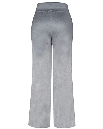 Image of NEWCOSPLAY Women's Comfy Pajama Pants Casual Drawstring Palazzo Lounge Wide Leg Pants
