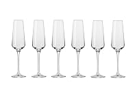Krosno Avant-Garde Champagne Flute 200ML 6pc Gift Boxed Crystalline Glass