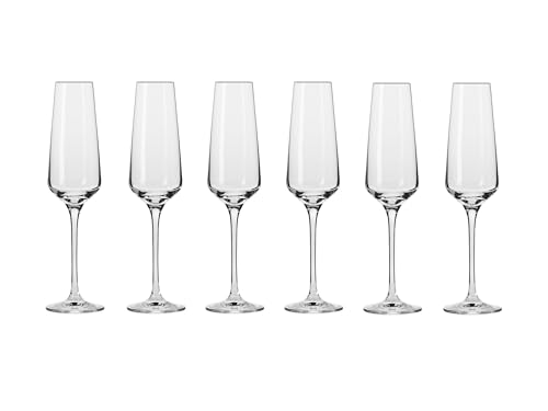 Krosno Avant-Garde Champagne Flute 200ML 6pc Gift Boxed Crystalline Glass