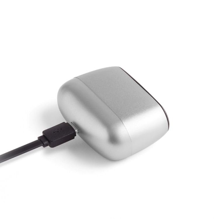 Lexon MINUT Kompakter Mini-Wecker mit VA-LCD-Display, Pure Black, Touch-Steuerung, Snooze-Funktion und Hintergrundbeleuchtung, wiederaufladbarer Akku, Aluminium