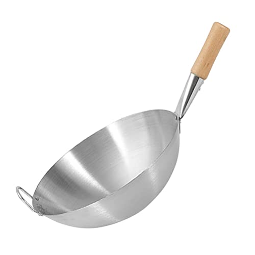 Stainless Steel Single Handle Wok for Kitchen Cooking