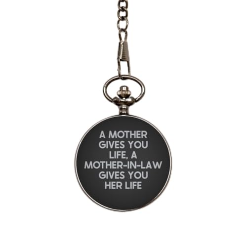 Mother's Day Unique Gifts for Mother-in-Law, Thoughtful Gifts from Daughter-in-Law, Engraved Pocket Watch