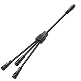 SinLoon Small Size 2 Core 2 Pin Waterproof Connector Splitter Cable M12 2 Pin Electrical 1 Male to 3 Female Extension Cable 18AWG IP68, for Indoor/Outdoor LED Strip Lights,50CM(1 Male to 3 Female)