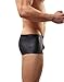 Sexy Imitation Leather Men's Underwear Tight Boxer Briefs Swim Shorts C33 (XL, Black)