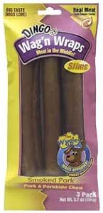 Dingo Wag'n Wraps Jumbo Rawhide Chews - 2-Count For Large Dogs