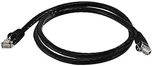 15M Cat5e Ethernet Patch Cable 3 Feet - Snagless RJ45 Computer LAN Network Cord, Compatible with 10 Port Switch POE 10port Gigabit Full Copper - 5PCS (BLACK)