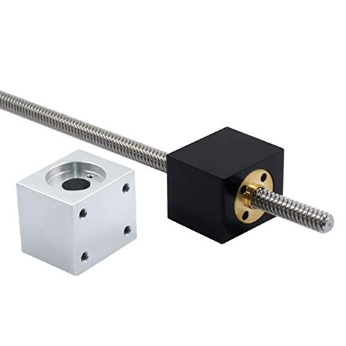 Lysee 3D Printer Parts & Accessories - New Hot T8 Lead Screw Nut Housing Bracket for 3D Printer Parts T8 Trapezoidal Lead Screw Conversion Nut Seat Aluminum Block - (Size: 2mm, Color: Black)