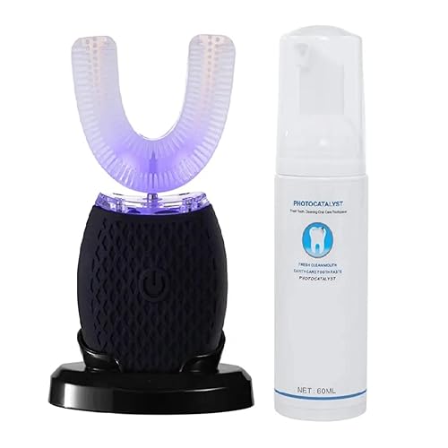 VIDECOR Cepillo de Dientes Eléctrico Sónico Automático Ultrasónico en Forma de U Inteligente de 360 ​​Grados