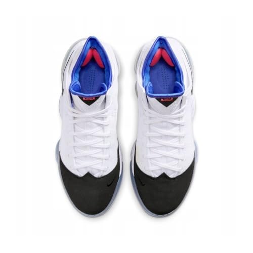 Nike Mens Lebron XIX Low, White/Medium Blue/Siren Red/Black (us_Footwear_Size_System, Adult, Men, Numeric, Medium, Numeric_9)4