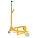 55 Gallon Drum cart, 1200 Pound Large Capacity, Double Fixed PU Wheels+Rotating Wheels, Low Profile Steel Warehouse Logistics, Oil Barrel handling Tool