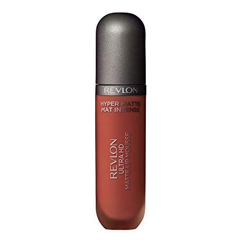 Revlon Ultra HD Lip Mousse Hyper Matte, Longwearing Creamy Liquid Lipstick in Red / Coral, Sub-Saharan (855)
