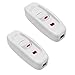 PEAK-EU 2 Pcs Lampenschalter Durchgangsschalter Wippschalter AC 250V 10A Inline ON/OFF Tisch Schreibtischlampe Kabel Schalter mit LED-Kontrollleuchte Weiß
