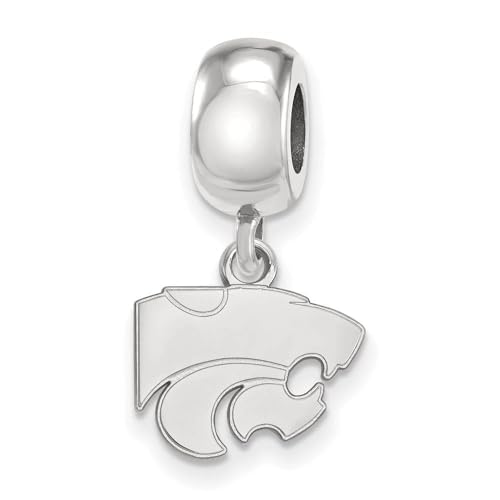 LogoArt Sterling Silver Kansas State Univ. XS Wildcat Dangle Bead Charm