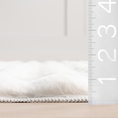 Image of nuLOOM Jeni Off White Checkered Washable Area Rug, 5' x 8'