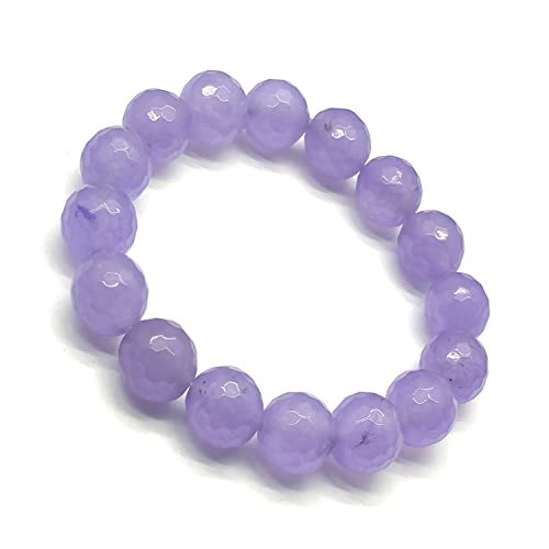 Bracelet améthyste rose 10mm en pierres facettées naturelles de 7 pouces pour hommes et femmes