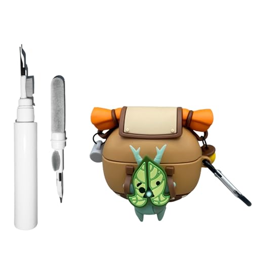 [3 in 1] TSVSXS Cute Korok Case Compatible with Bose Ultra Open Earbuds with Keychain, Anime Silicone Yahaha Protective Cover for Bose Ultra Open with Cleaning Kit