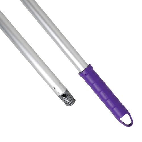 Maya Palo ALUMINIO ANODIZADO 1,40m. Ligero, Resistente y Profesional. Mango y Rosca de Polipropileno (Color Morado)
