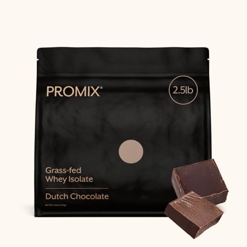 ProMix Nutrition Whey Protein Isolate Powder, Chocolate - Grass-Fed - Post Workout Fitness & Nutrition Shakes, Smoothies & Cooking Recipes - Gluten-Free & Keto-Friendly - 2.5 Pound (Pack of 1)