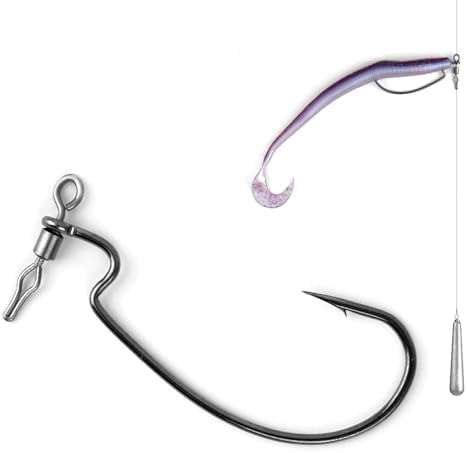 30PCS Swivel Drop Shot Hooks - Quick-Clip Design, Easy Dropshot R...