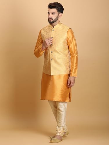 Image of Ethluxis Men Kurta Pyjama Jacket Set