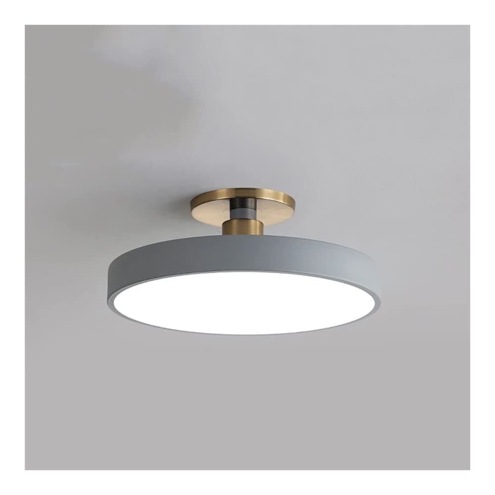 Ceiling Lighting Nordic Modern LED Ceiling Light Ultra-Thin Floor Ceiling Lamp 3-color Dimmable Semi Flush Mount Round Close to The Ceiling Light Fixture for Cloakroom Corridor Bedroom Kitchen ( Color