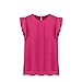 Blouses,Toraway Women Summer Tulip Sleeve Chiffon Blouse Shirt (Large, Hot Pink)