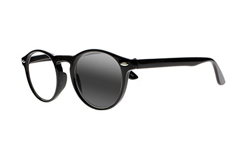 Retro Horn Rim Round Frame Transition Photochromic Reading Glasses Eyewear UV400 Sunglasses