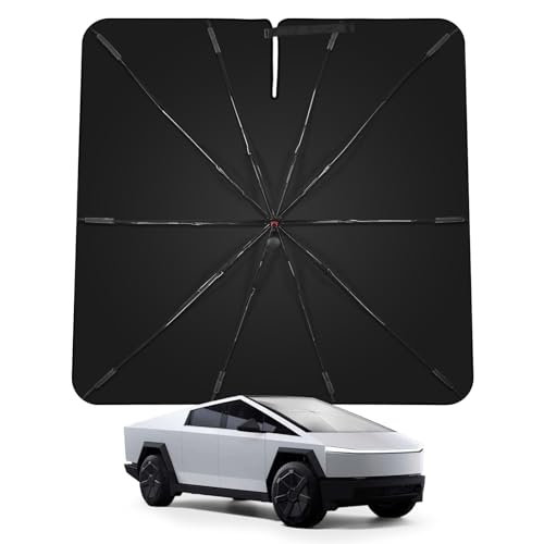 Upgrade Windshield Sunshade for 2024 2025 Tesla Cybertruck - Full Coverage Sunshade Umbrella with...