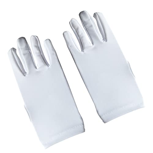 NUOBESTY Luvas Brancas de Algodão Banda Desfile Luvas Formais Vestido Luvas de Servir para a Jóia De