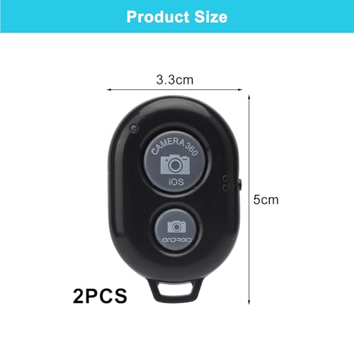 2 Stück Bluetooth Fernbedienung,Kamera Auslöser Fernauslöser, Handy Auslöser,Bluetooth Selfie Remote Control,Universal Handy Kamera Auslöser,mit iOS Android Smartphones