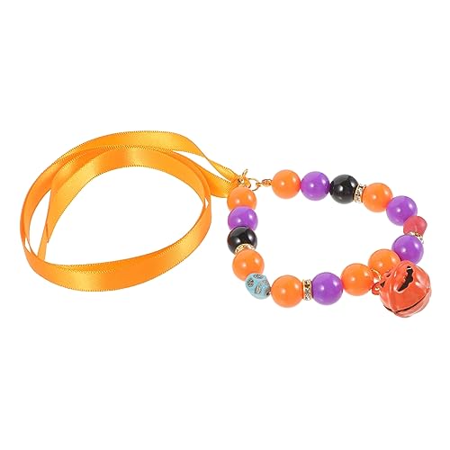WOONEKY Collar Ajustable Mascotas Calabaza Decoración de Halloween Perros y Accesorio Práctico